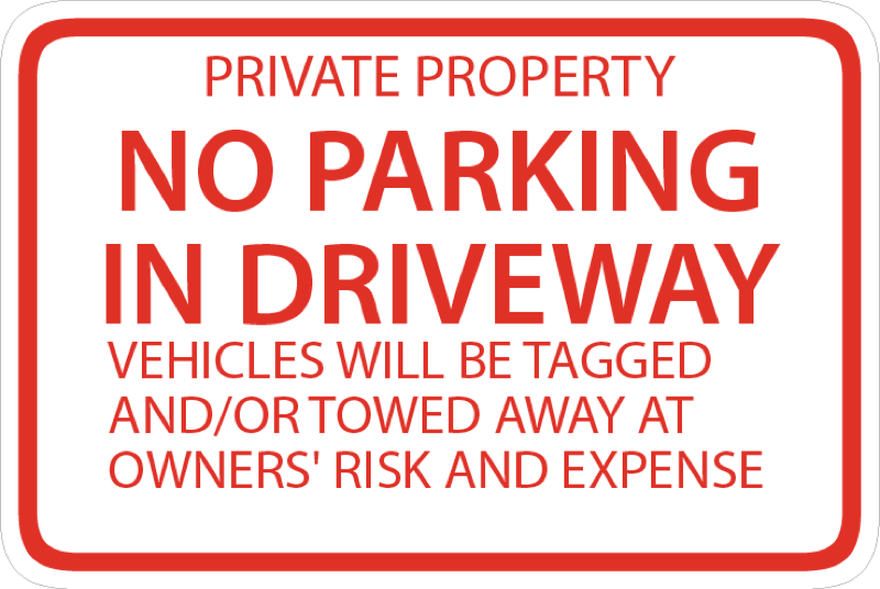 Parking and Regulation Signs 18x24